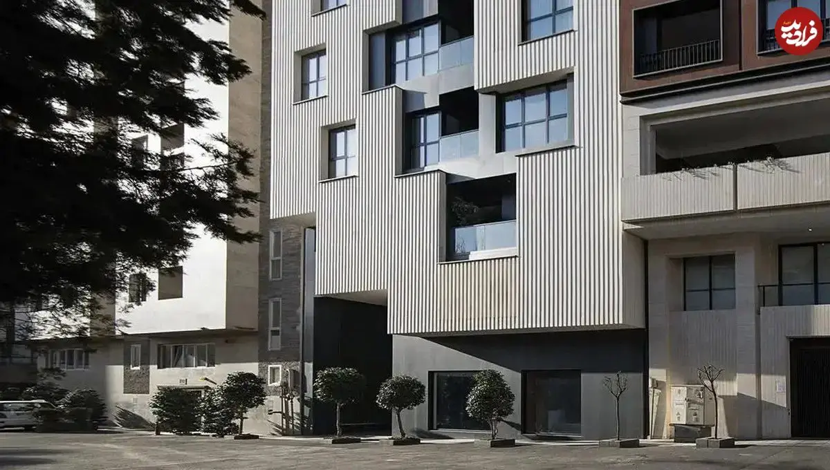 تصاویر؛ معماری متفاوت نمای یک ساختمان در نزدیکی پارک قیطریه