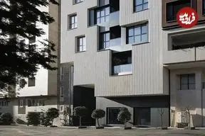 تصاویر؛ معماری متفاوت نمای یک ساختمان در نزدیکی پارک قیطریه