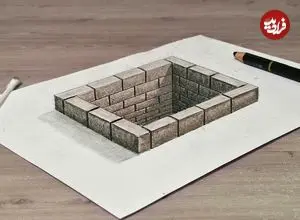 ببینید| به همین سادگی یک نقاشی سه بعدی شگفت انگیز بکشید!