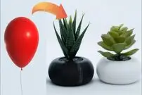(ویدئو) نحوه درست کردن گلدان شیک با سیمان سفید و بادکنک به شیوه استاد هندی