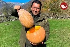 ببینید| غذای روستایی در آذربایجان؛ پخت پلو مخلوط با کدو تنبل و شاه بلوط