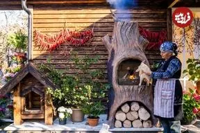 ببینید| غذای روستایی در آذربایجان؛ پخت بوقلمون در فر و در روستا