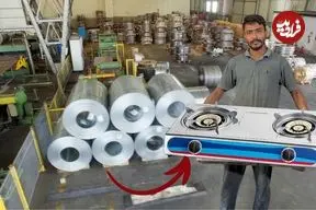 ببینید| مراحل دیدنی تولید اجاق گاز دو شعله در کارگاهی در پاکستان