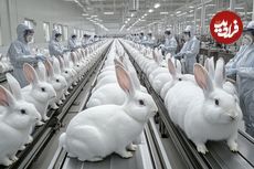 ببینید| چگونه چینی ها هزاران خرگوش را برای تولید گوشت پرورش می دهند؟