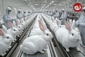 ببینید| چگونه چینی ها هزاران خرگوش را برای تولید گوشت پرورش می دهند؟