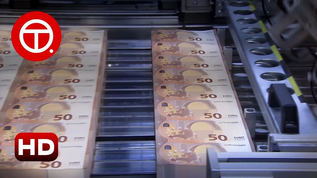 (ویدئو) اسکناس‌های 50 یورویی چگونه در کارخانه تولید می شود؟