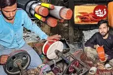 ببینید| مراحل تولید انبوه کابل های مسی برق در پاکستان
