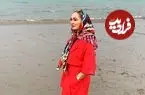 عکس| سفر زمان؛ «الهام حمیدی» در 25 سالگی و در پشت صحنه سریال فراش مدرسه؛ سال 81