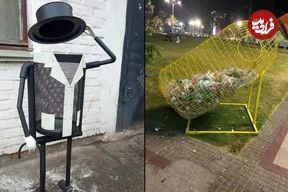 تصاویر؛ هنر خیابانی؛ «سطل‌‌های آشغال» خلاقانه در سراسر جهان