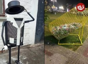 تصاویر؛ هنر خیابانی؛ «سطل‌‌های آشغال» خلاقانه در سراسر جهان