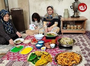 ببینید؛ غذای روستایی در ایران؛ نحوه پخت خوراک و ترشی با کنگر