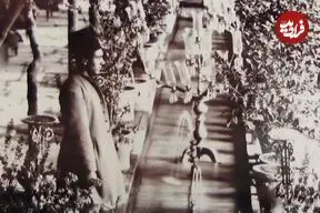 عکس| سفر زمان؛ تصویری از نارنجستان ناصرالدین شاه در حیاط کاخ گلستان