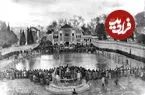عکس| سفر به ایران قدیم؛ کالسکه‌های وزرا و درباریان در حال عبور از میدان ارگ؛ 138 سال قبل