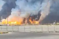 ببینید| جزئیات آتش‌سوزی در منطقه صنعتی «راس لفان» قطر