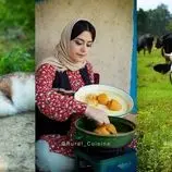 ببینید| غذای روستایی در ایران؛ پخت شیرین قاتوق، خورشت سنتی گیلانی در طبیعت