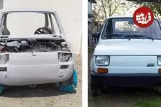 ببینید؛ مراحل دیدنی بازسازی و تعمیر یک فیات 126 که سال ها رها شده بود!  