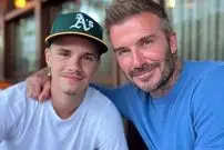 عکس| بکام و پسرش؛ کری‌خوانی‌های جذاب بر سر منچستر و آرسنال!