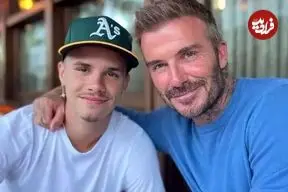 عکس| بکام و پسرش؛ کری‌خوانی‌های جذاب بر سر منچستر و آرسنال!