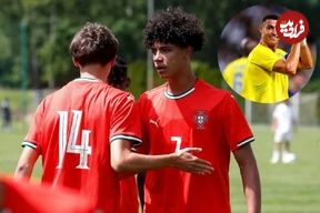 ببینید؛ پسر کریستیانو رونالدو با گلزنی برای تیم زیر ۱۶ سال پرتغال راه پدر را ادامه می‌دهد