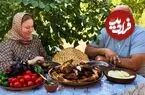 ببینید| غذای روستایی در روسیه؛ سوخاری کردن ماهی روی آتش توسط زوج داغستانی