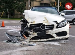 ببینید؛ موبایل‌بازی راننده زن پشت فرمان حادثه آفرید