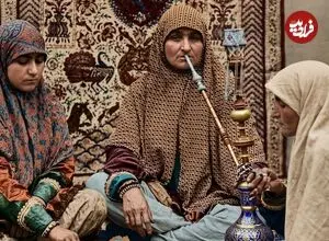 عکس| سفر به عصر قاجار؛ از «نینا خانم و گداها» تا «پلوخوری در محفل زنانه»