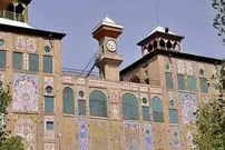 عکس| سفر در زمان؛ شمس‌العماره از نمای خیابان کناری آن در دوره قاجاریه