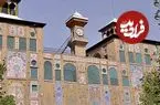 عکس| سفر در زمان؛ شمس‌العماره از نمای خیابان کناری آن در دوره قاجاریه