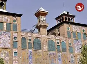 عکس| سفر در زمان؛ شمس‌العماره از نمای خیابان کناری آن در دوره قاجاریه