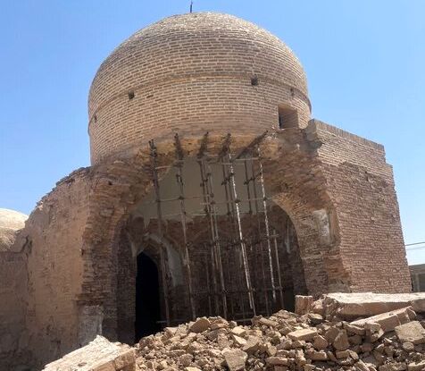 خاکبرداری، منجر به ریزش دیوار یک بنای تاریخی در البرز شد