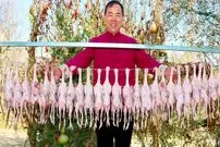 ببینید| غذای روستایی در چین؛ کباب کردن 40 بلدرچین به روش آشپز معروف روستایی