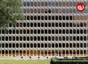 تصاویر| ساختمان مرکزی CBR در بروکسل؛ اوج زیبایی بروتالیسم با افزونه های بتنی ماژولار