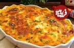 طرز تهیه لازانیای سیب زمینی با سس قارچ