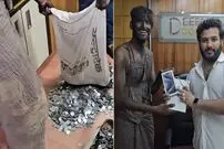 (عکس) گدای جوانی که آیفون ۱۵ خرید