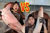 ببینید| غذای خیابانی در ایران؛ پخت گردن بره و ماهی شکم پر توسط یک آشپز مشهور