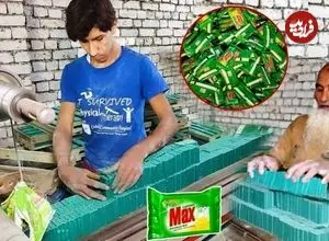 ببینید| روند تولید سنتی صابون در کارگاهی در پاکستان از نمای نزدیک