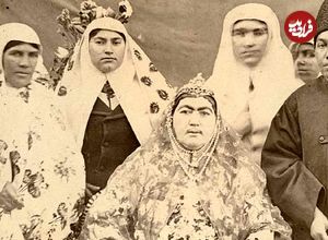 عکس؛ سفر در زمان؛ تیپ و چهره خاص «شمس الدوله، زن ناصرالدین شاه» در دهه 1260