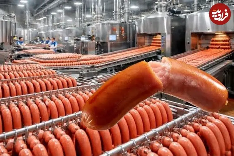 ببینید| سوسیس چگونه در کارخانه های برزیل تولید می شود؟