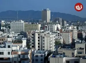 عکس| سفر به ایران قدیم؛ دورنمای «شمال شهر تهران» از شمس العماره؛ سال 1245 شمسی