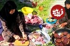 ببینید؛ غذای روستایی در ایلام ؛ پخت کوفته کردی به روش یک مادربزرگ خوش ذوق