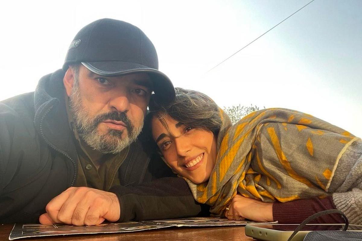 عکس نوروزی و جالب حسن معجونی در کنار همسرش