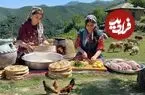 ببینید| غذای روستایی در ایران؛ پخت یک غذای سنتی با اردک و پخت نان تافتون