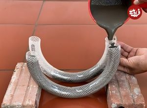 ببینید| با سیمان و شلنگ آب این گلدان متفاوت را بسازید!