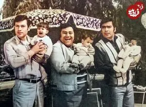 عکس| سفر در زمان؛ «منوچهر وثوق، همایون و جواد قائم مقامی» با بچه ای در آغوش و در سال 49