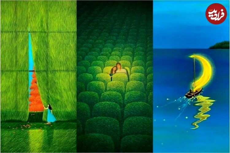تصاویر؛ وقتی سکوت تصویر می‌شود؛ نقاشی‌هایی برای آرام کردن ذهن