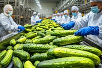 ببینید؛ مراحل دیدنی کاشت، برداشت و فرآوری خیار و تولید خیار شور