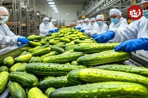 ببینید؛ مراحل دیدنی کاشت، برداشت و فرآوری خیار و تولید خیار شور