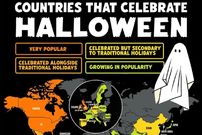 اینفوگرافی؛ کشورهایی که مردم آن‌ها هالووین را جشن می‌گیرند 