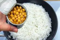 ببینید| با نخود و برنج این غذای جدید و ساده را درست کنید