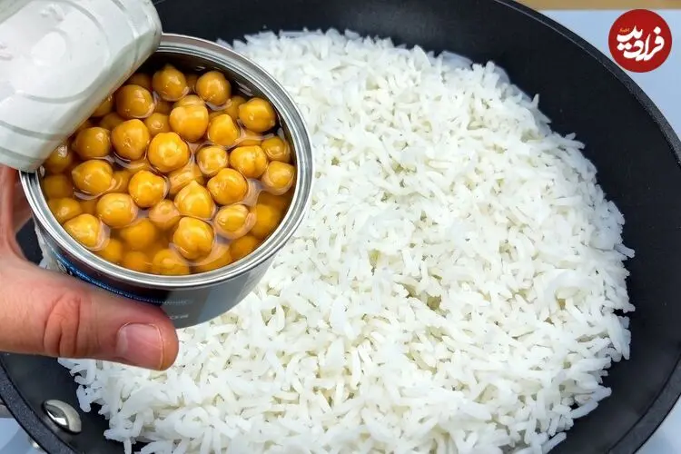 ببینید| با نخود و برنج این غذای جدید و ساده را درست کنید